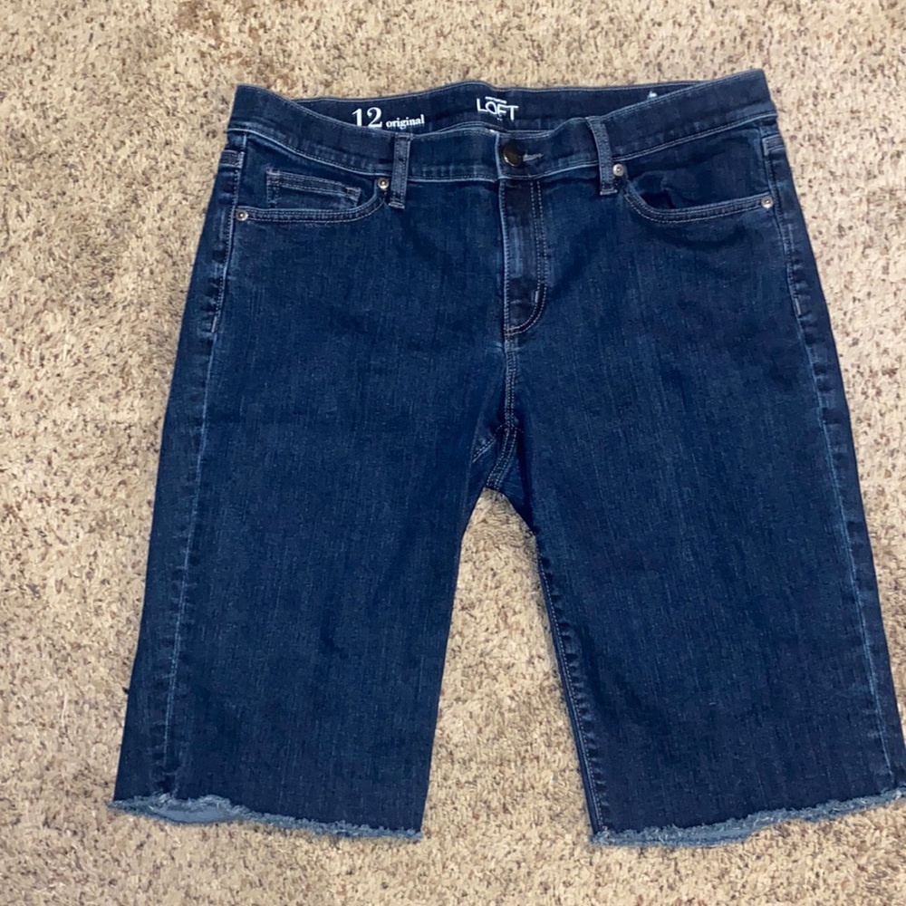 Ann Taylor Loft Jean Shorts. Bermuda or knee-length shorts. Size 12. NWOT.